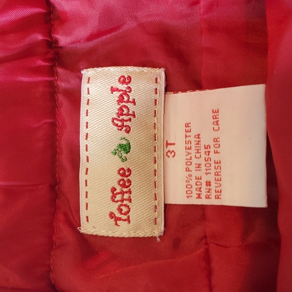 Girls Toffee Apple Plaid Skirt Size 3T red black - Picture 4 of 5